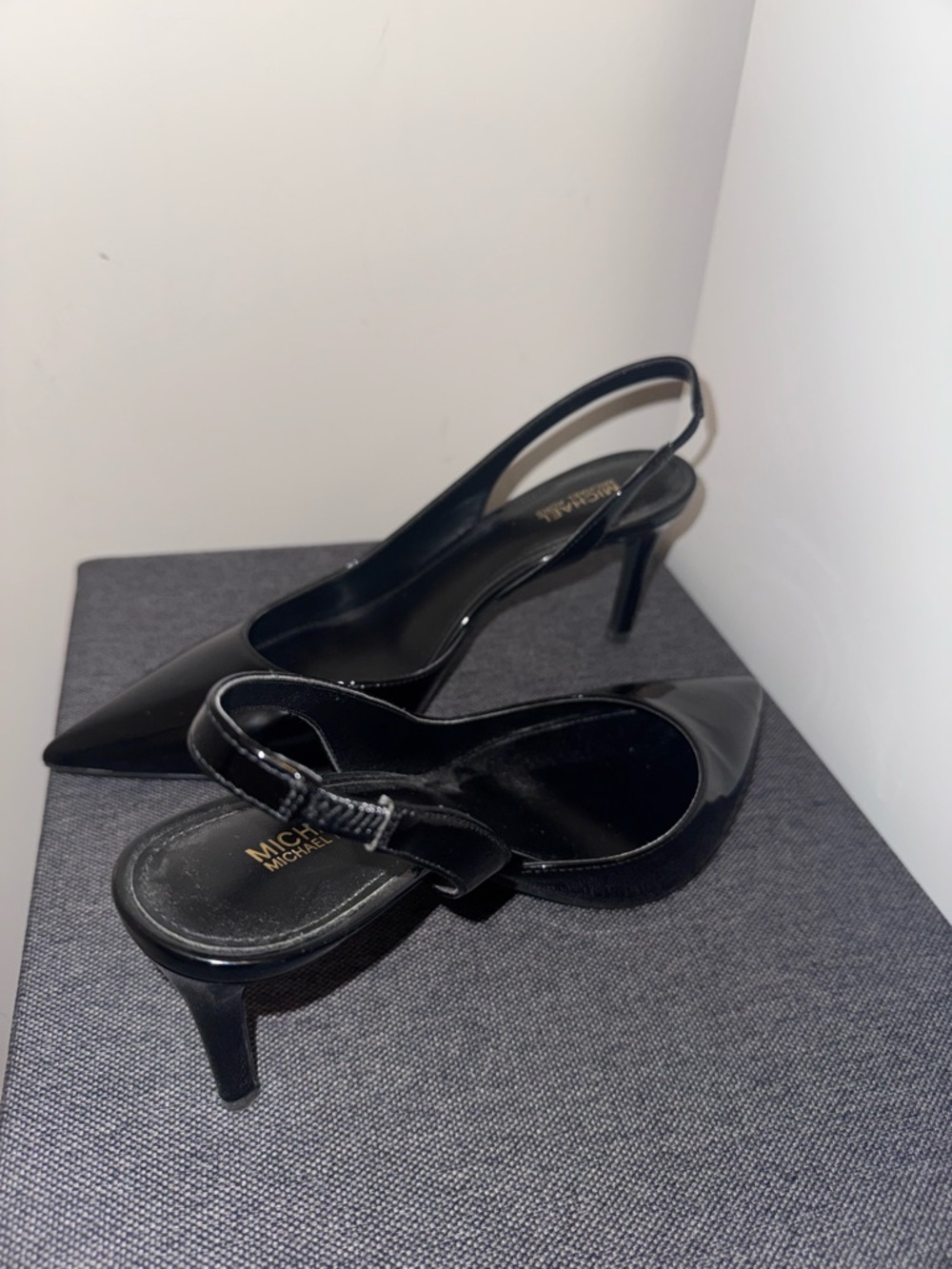 MICHAEL Michael Kors Black Patent Slingback Pump